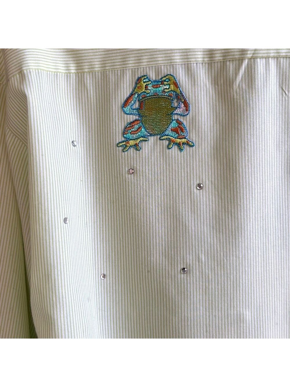 Vintage Y2K Mili Designs Blouse with Whimsical Embroidered Frogs! - Picture 11 of 11